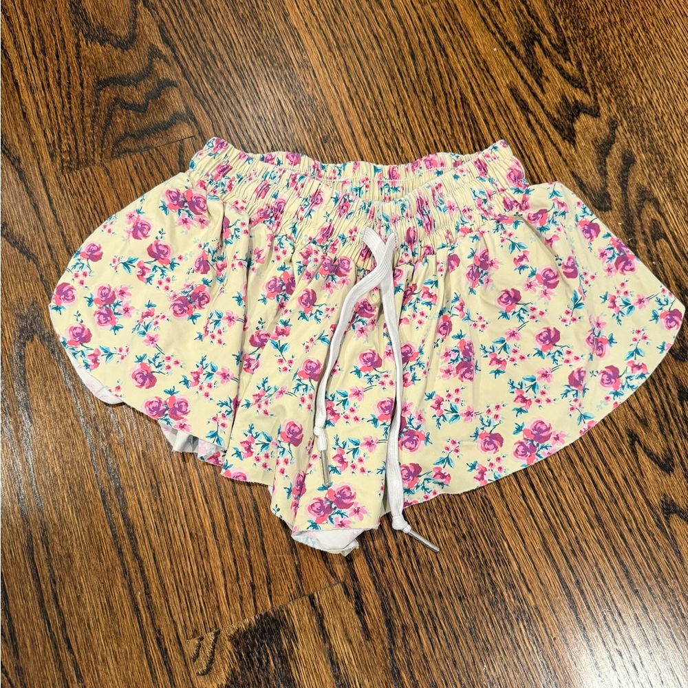 Katie J NYC Floral Skirt with Drawstring